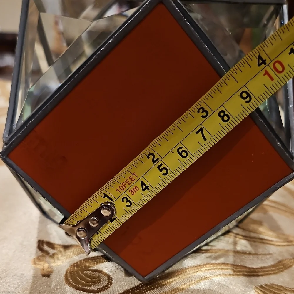 Geometric Glass Candle Holder/Terrarium/Suncatcher, Refracts Light Beautifully